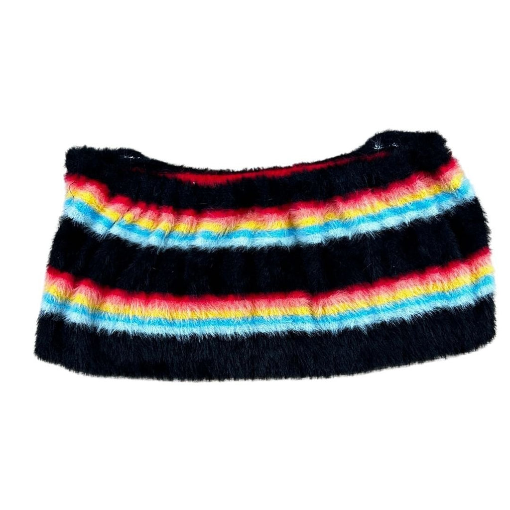 Fuzzy Rainbow Tube Top – Handmade & Upcycled - The Modern Alien