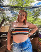 Fuzzy Rainbow Tube Top – Handmade & Upcycled - The Modern Alien