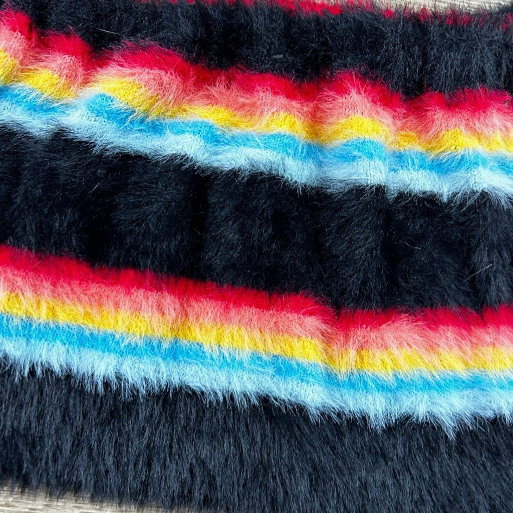 Fuzzy Rainbow Tube Top – Handmade & Upcycled - The Modern Alien