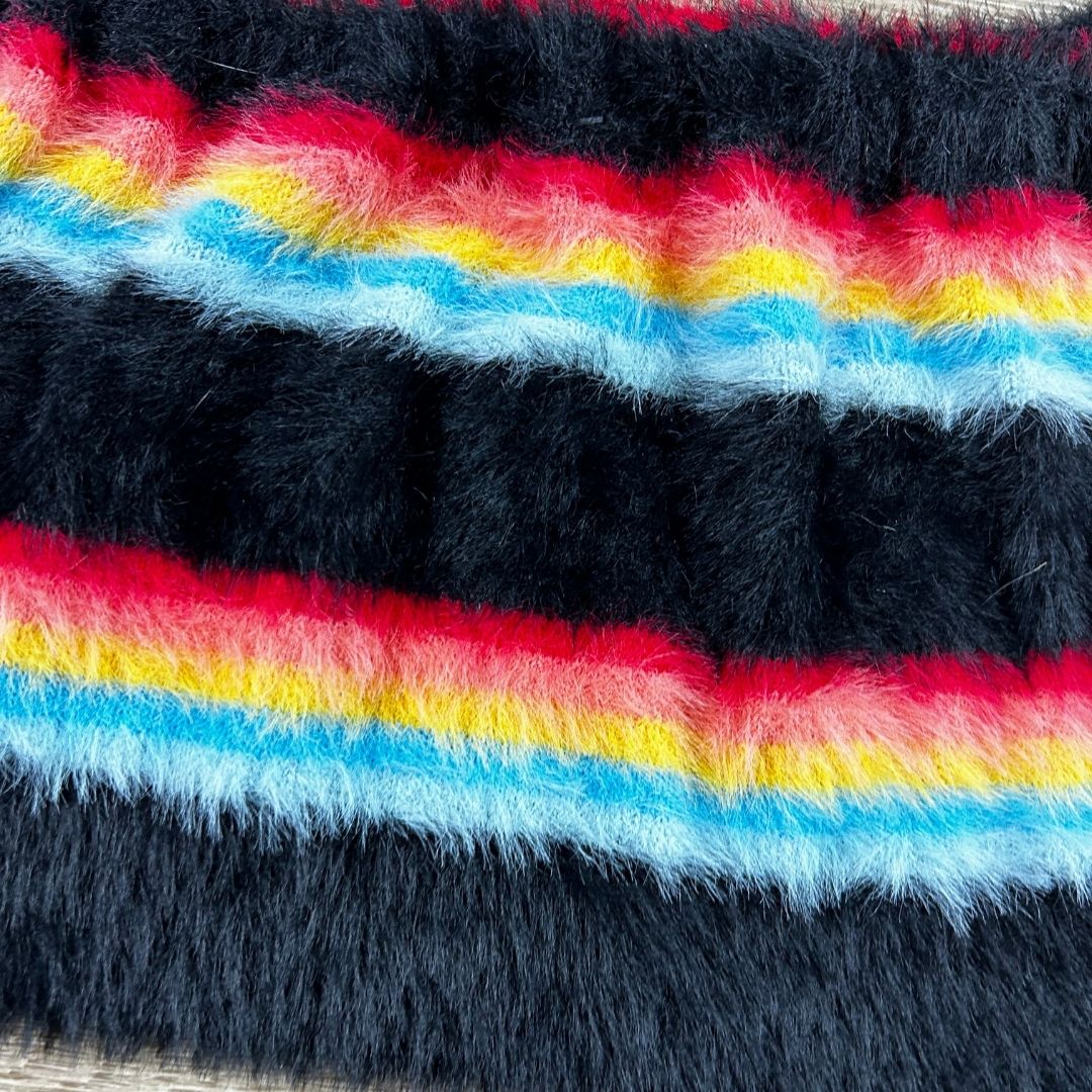 Fuzzy Rainbow Tube Top – Handmade & Upcycled - The Modern Alien