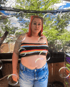 Fuzzy Rainbow Tube Top – Handmade & Upcycled - The Modern Alien
