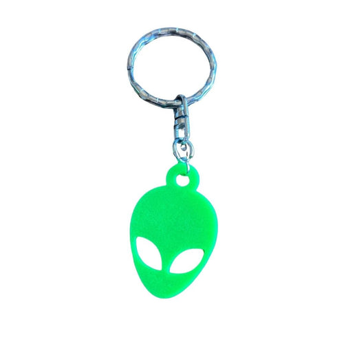 Glow - in - the - Dark Alien Head Keychain | 3D Printed | Funky Spacecore Accessory - The Modern Alien