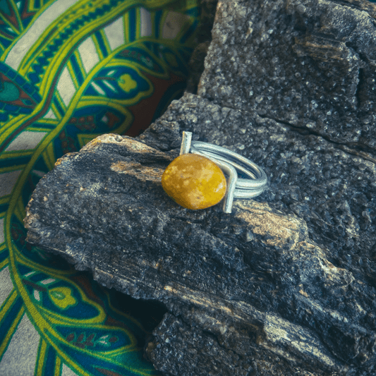 Golden Orb Ring – Handmade & Forged from a Tent Stake - The Modern Alien