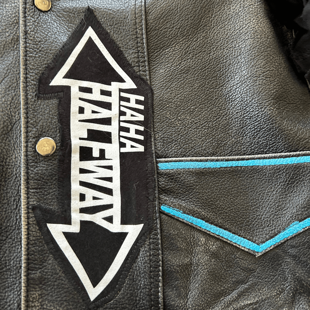 “Halfway There” Reworked Band Tee + Leather Vest Jacket - The Modern Alien