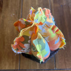 Handmade Floral Fabric Cactus with Crochet Pot | Upcycled Boho Home Decor | One - of - a - Kind - The Modern Alien