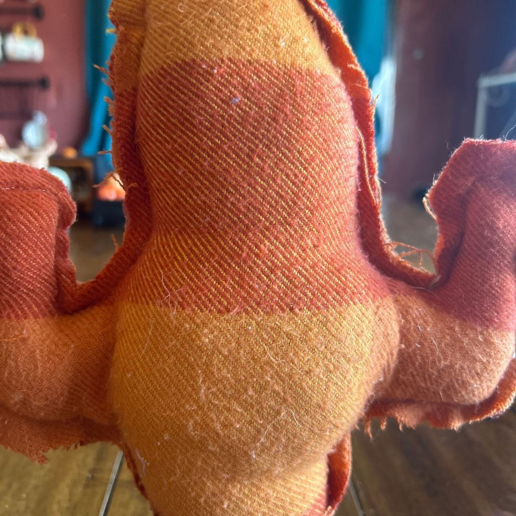 Handmade Upcycled Fabric Cactus with Wooden Pot | Sustainable Desert Decor | One - of - a - Kind - The Modern Alien