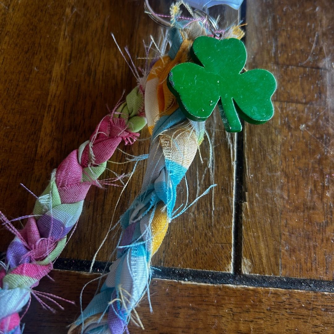 Handmade Wristlet | Upcycled Scrap Fabric + Mismatched Earring Charm - The Modern Alien