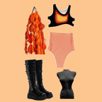 High - Waisted Peach Thong – Handmade from Deadstock Fabric - The Modern Alien