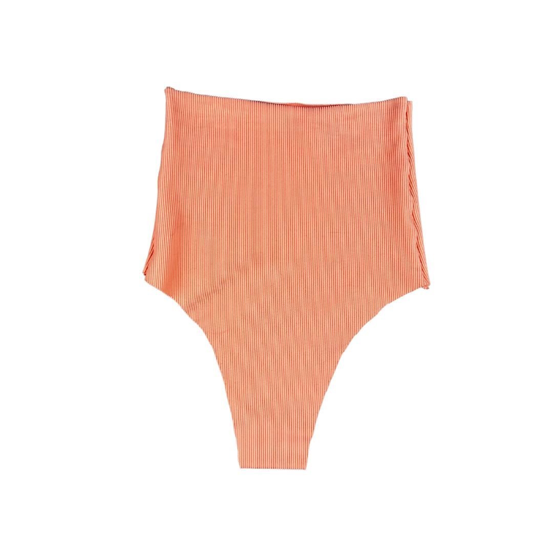 High-Waisted Peach Thong – Handmade from Deadstock Fabric