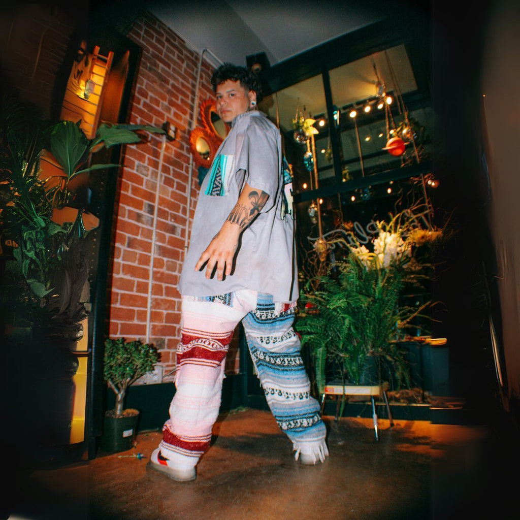 Ice Cube “Drip” Reworked Button - Up – Tie - Dyed & Patched - The Modern Alien