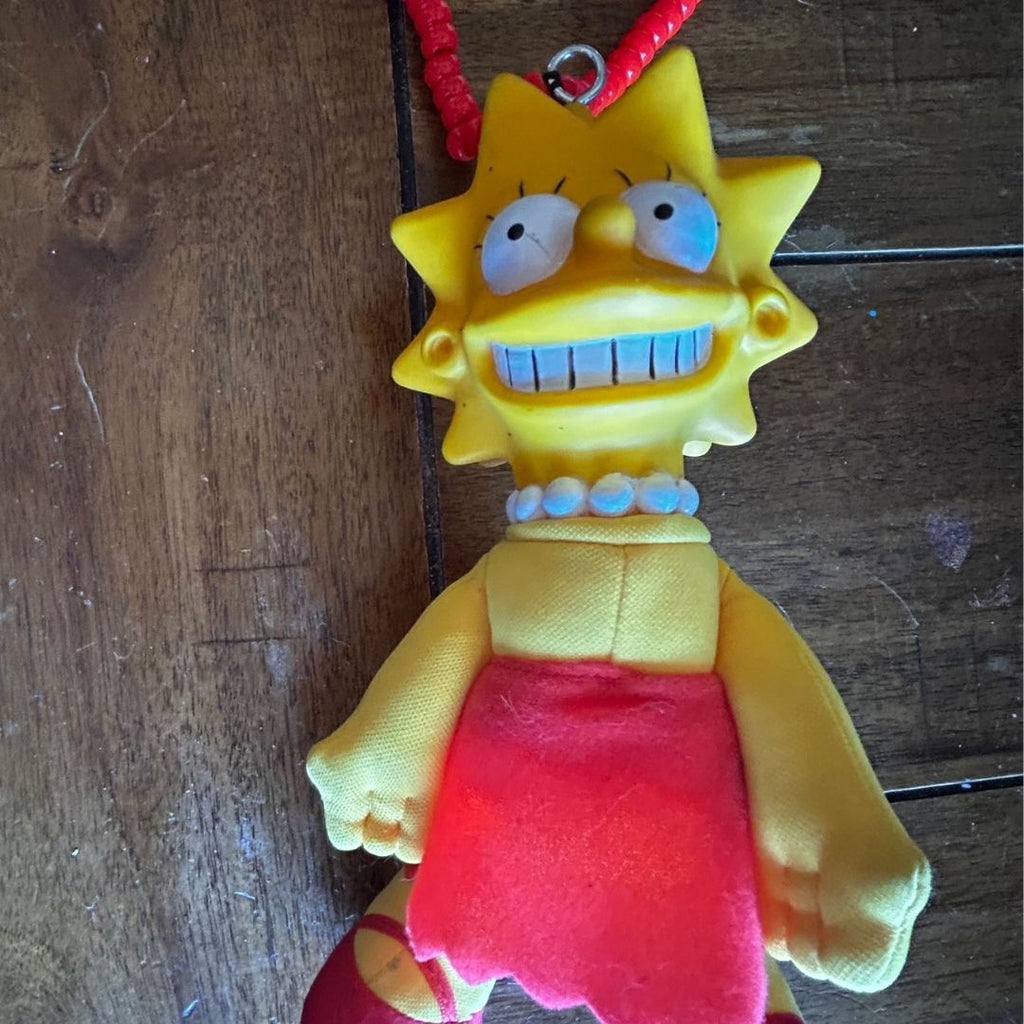 Lisa Simpson Plushie Kandi Necklace – Handmade & Upcycled - The Modern Alien