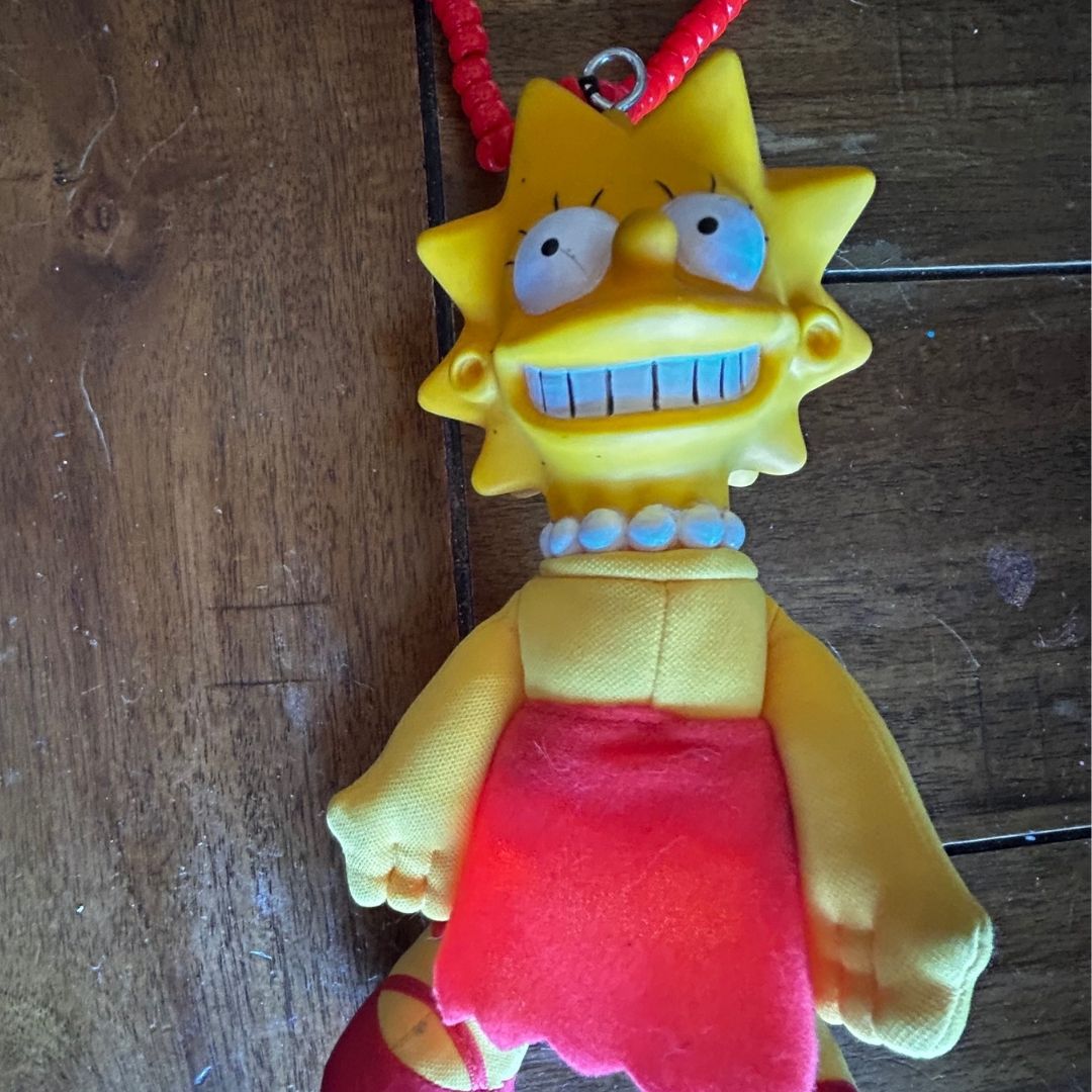 Lisa Simpson Plushie Kandi Necklace – Handmade & Upcycled - The Modern Alien