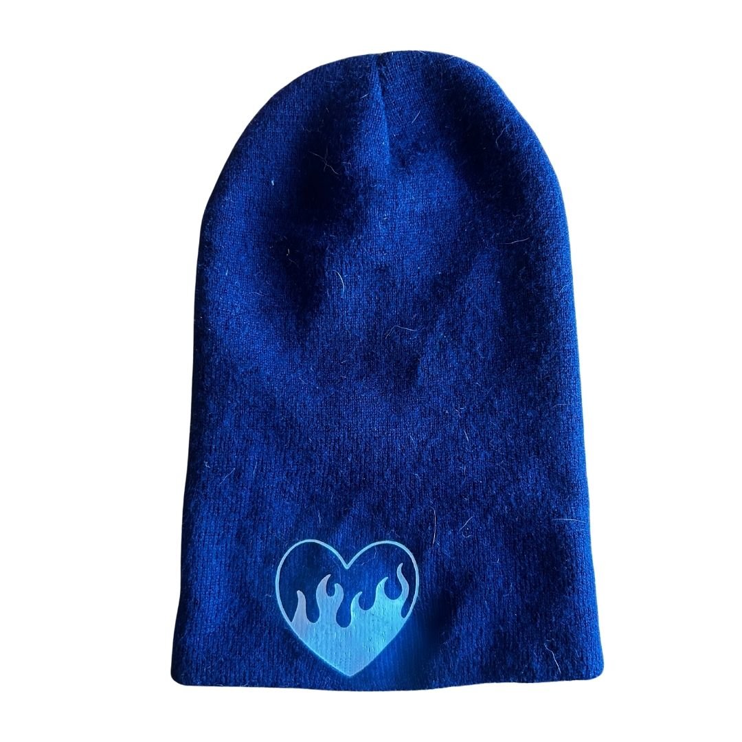 Love on Fire Beanie – Handmade & Upcycled