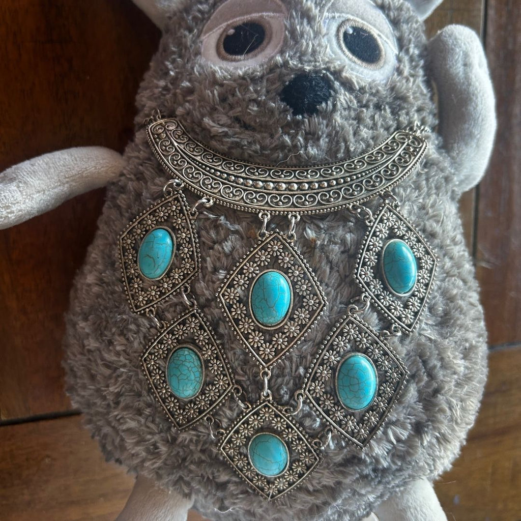 Meet “Turquoise Tony” | Upcycled Plush Rat with Vintage Jewelry - The Modern Alien