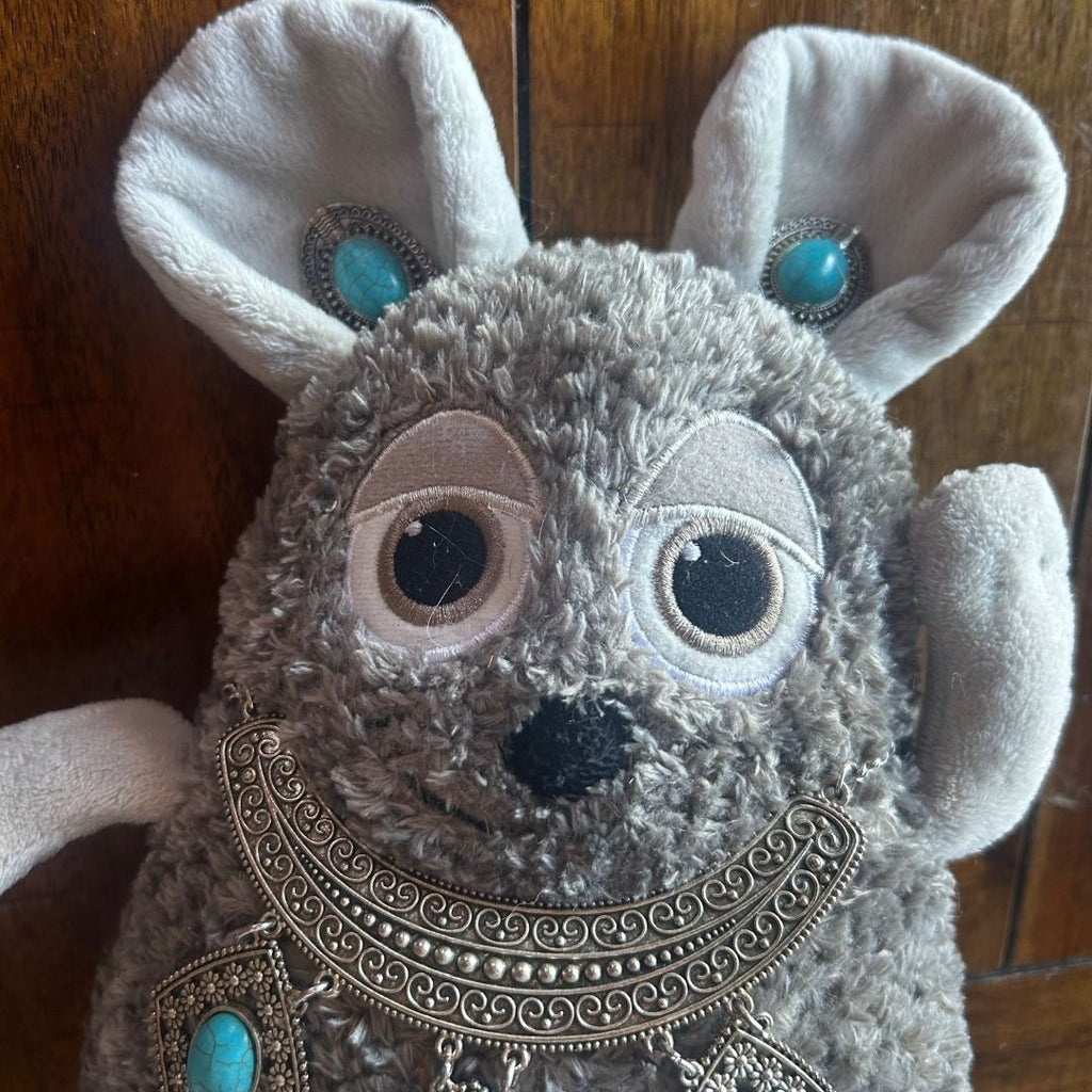 Meet “Turquoise Tony” | Upcycled Plush Rat with Vintage Jewelry - The Modern Alien