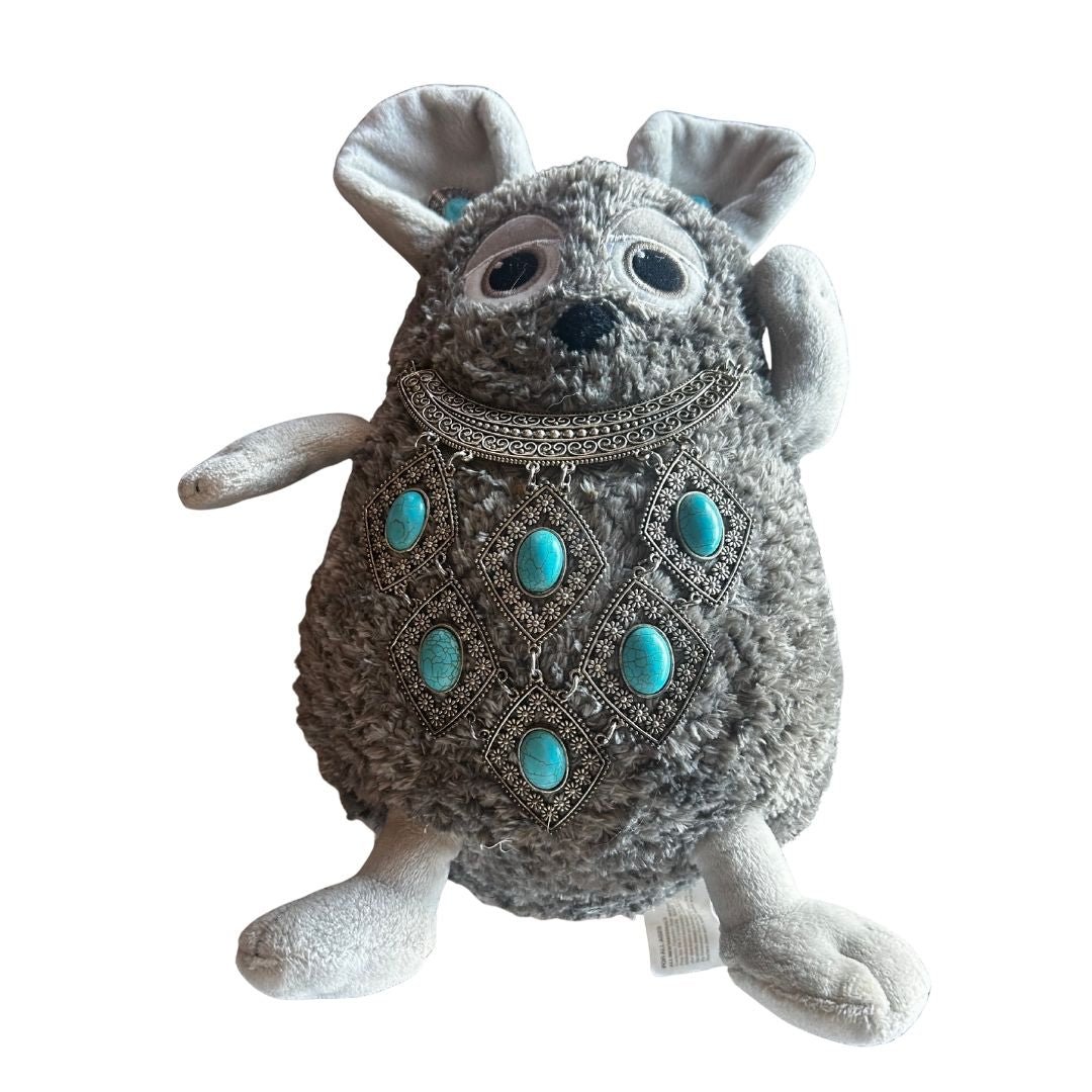 Meet “Turquoise Tony” | Upcycled Plush Rat with Vintage Jewelry - The Modern Alien