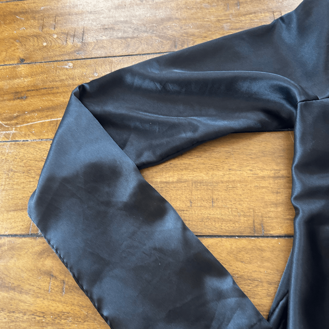 Midnight Satin Drape Top – Handmade & Upcycled - The Modern Alien