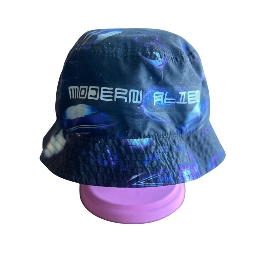 Modern Alien Galaxy Bucket Hat | Cosmic Streetwear | Funky Boho Festival Style - The Modern Alien