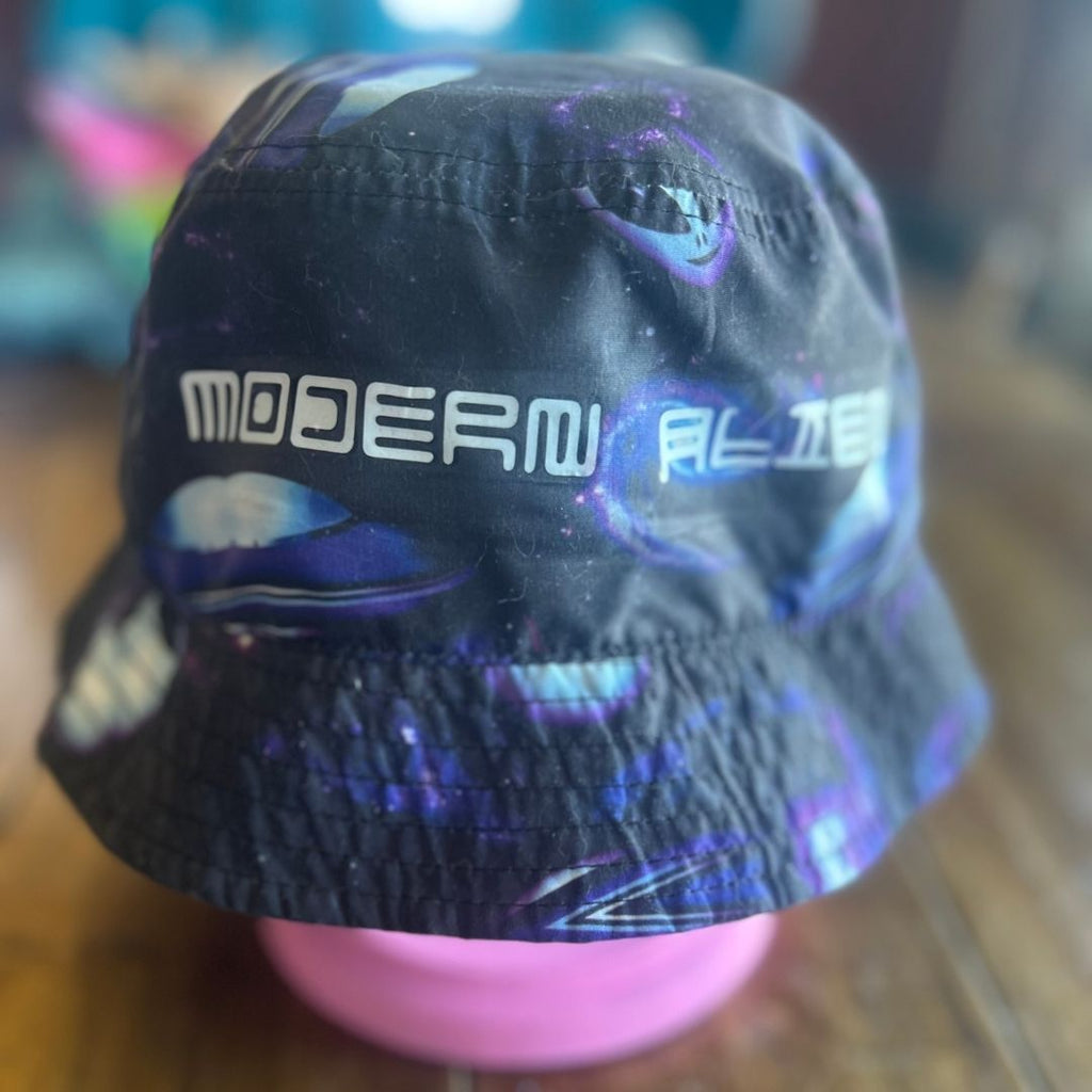Modern Alien Galaxy Bucket Hat | Cosmic Streetwear | Funky Boho Festival Style - The Modern Alien