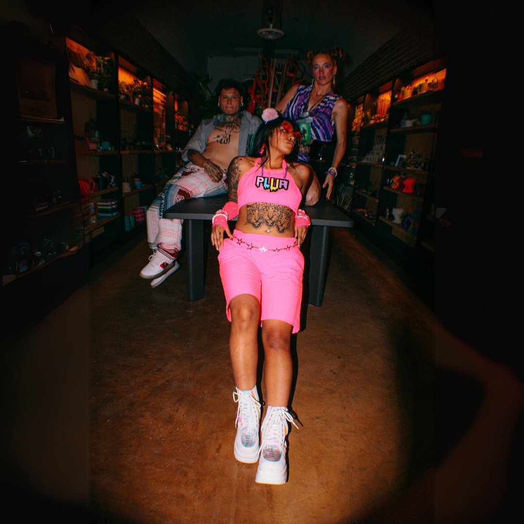 Neon Pink Shorts – Handmade from Thrifted Fabric