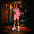 Neon Pink Shorts – Handmade from Thrifted Fabric - The Modern Alien