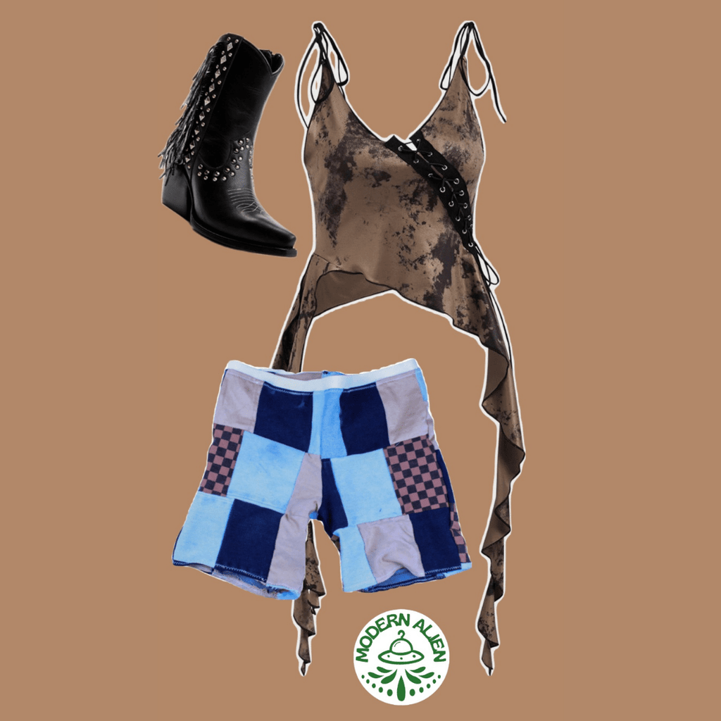 Patchwork Shorts – Handmade & Upcycled - The Modern Alien