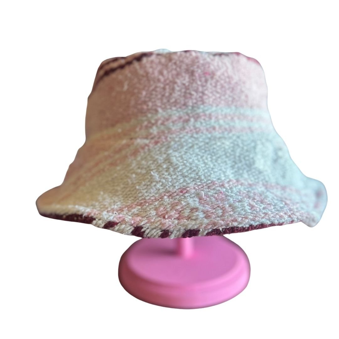 Pink & Maroon Mexican Blanket Reversible Bucket Hat - The Modern Alien