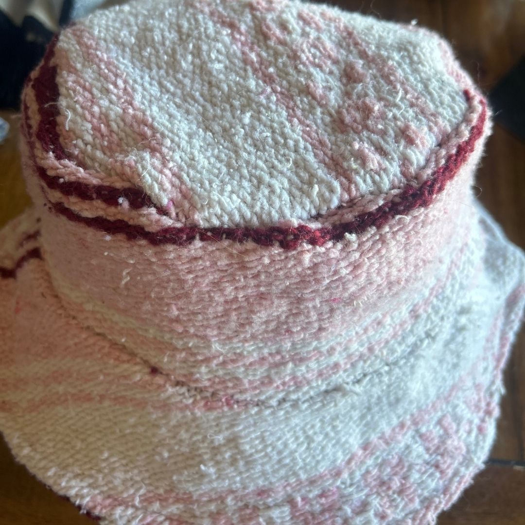 Pink & Maroon Mexican Blanket Reversible Bucket Hat - The Modern Alien