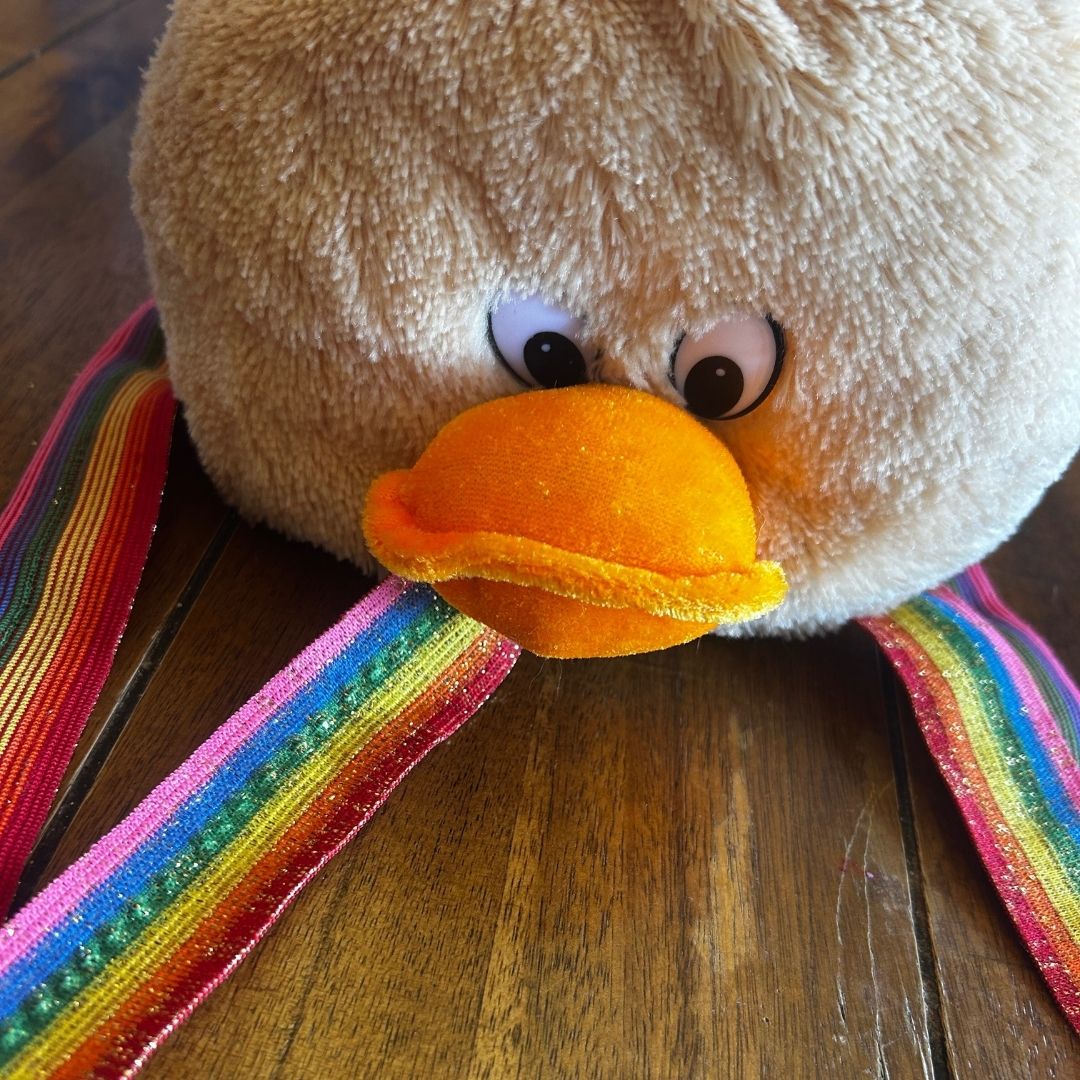 Plush Duck Backpack | Upcycled Toy Bag - The Modern Alien