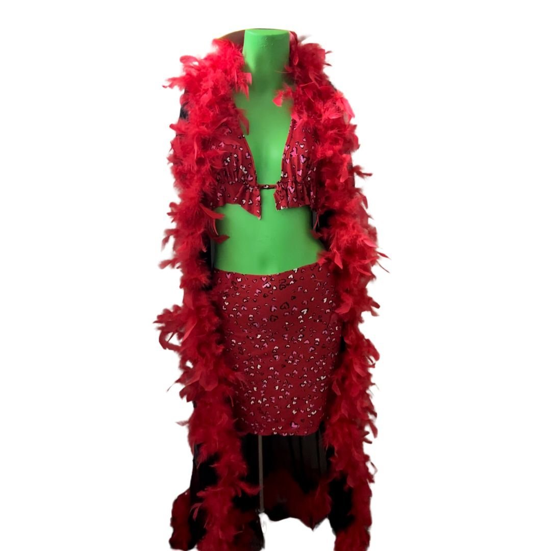 Queen of Hearts Pajama Couture Set – Handmade & Upcycled - The Modern Alien