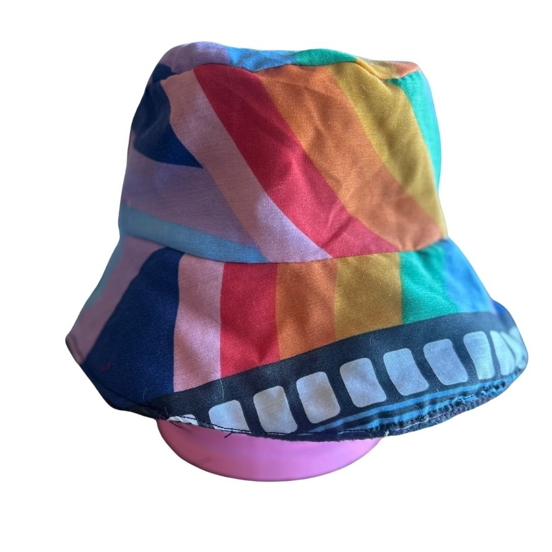 Reversible Handmade Bucket Hat | Upcycled Fabric | Colorful Boho Statement | One-of-a-Kind