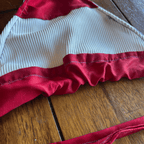 Reworked American Flag Bikini Top + Shorts Set – Upcycled Patriotic Loungewear | One - of - a - Kind | Handmade in Arizona ♻️ Born to Be Bold – Only 1 Available - The Modern Alien