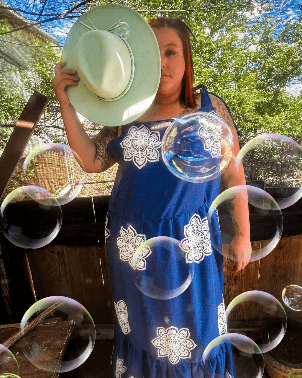 Reworked Curtain Dress – Funky Cottagecore Maxi | One - of - a - Kind | Handmade in Arizona ♻️ Sustainably Reworked – Only One Available - The Modern Alien