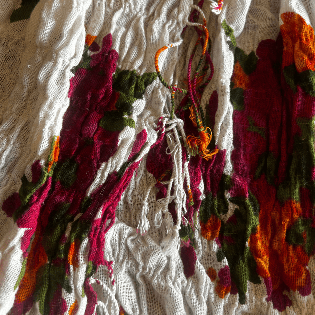 🛒 Reworked Knit + Scarf Skirt – Upcycled Sweater Bottom & Textured Fringe Fabric | One - of - a - Kind | Handmade in Arizona - The Modern Alien