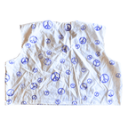 Reworked Peace Sign Lounge Set – Upcycled Bedsheet Crop Top + Shorts | One - of - a - Kind | Handmade in Arizona ☮️ Lazy Day Vibes, Earth - Loving Style – Only 1 Available - The Modern Alien