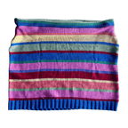 Reworked Striped Sweater Set – Upcycled Knit Bikini Top + Mini Skirt | One - of - a - Kind | Handmade in Arizona - The Modern Alien