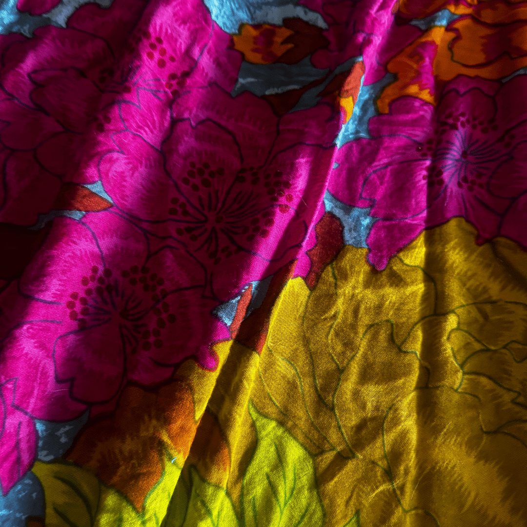 🛒 Reworked Summer Patchwork Dress – Upcycled Textures + Bold Florals | One - of - a - Kind | Handmade in Arizona - The Modern Alien