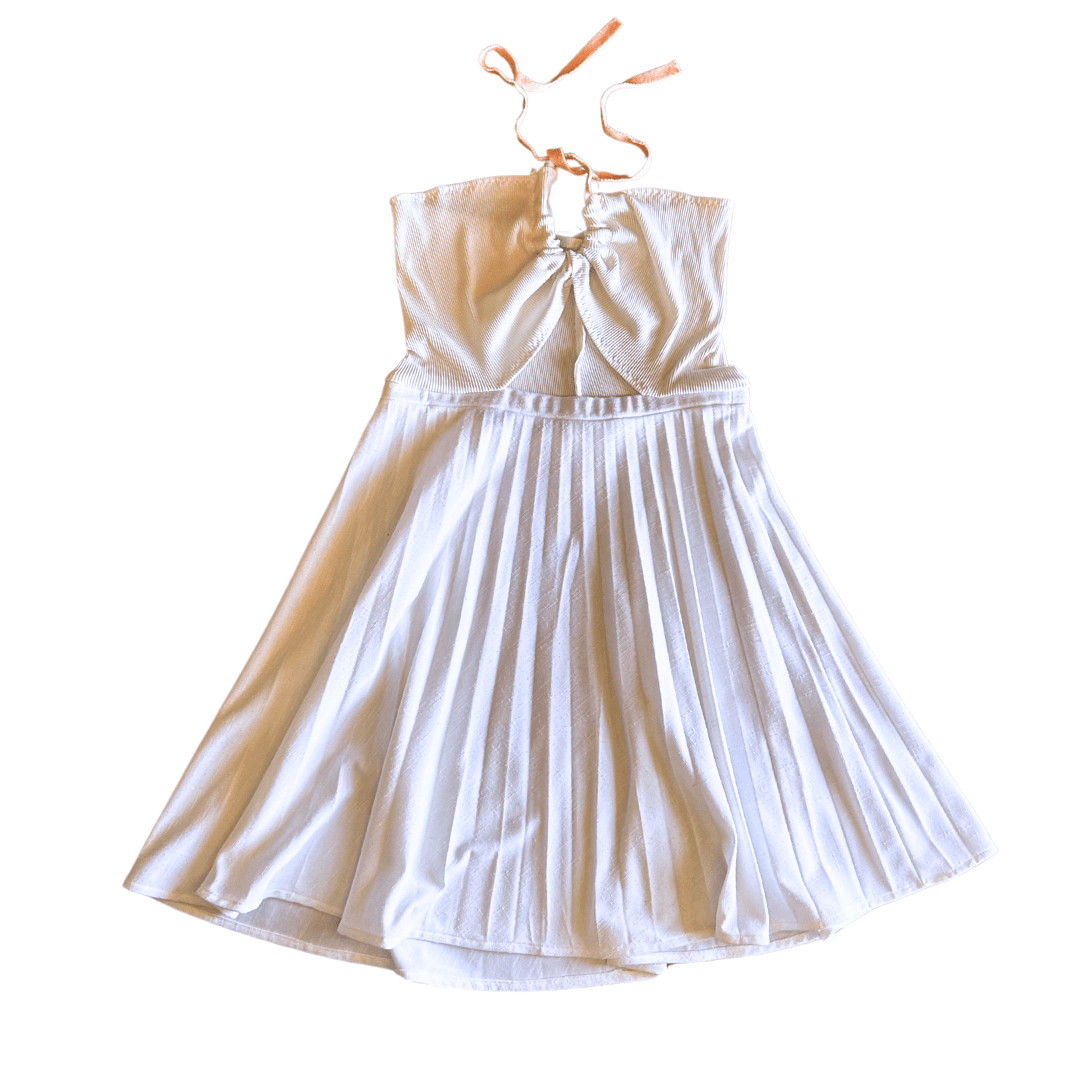 Reworked White Cowgirl Dress – Upcycled Western Tank Top + Skater Skirt | One - of - a - Kind | Handmade in Arizona 🤠 Howdy Meets Hot Girl – Only 1 Available - The Modern Alien