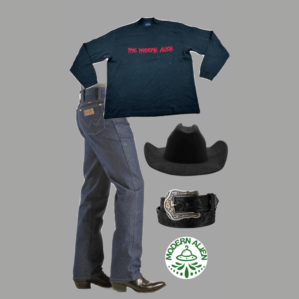 Ribbed Long - Sleeve Shirt – Cozy Streetwear with an Edge - The Modern Alien