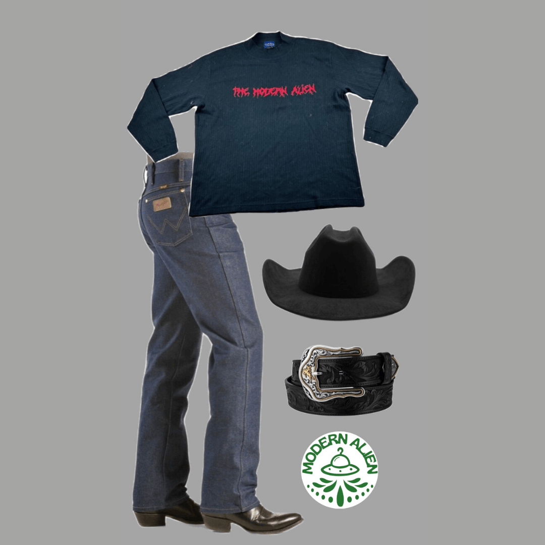 Ribbed Long - Sleeve Shirt – Cozy Streetwear with an Edge - The Modern Alien