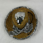 Sequin - Trimmed Straw Hat – Handmade & Upcycled - The Modern Alien