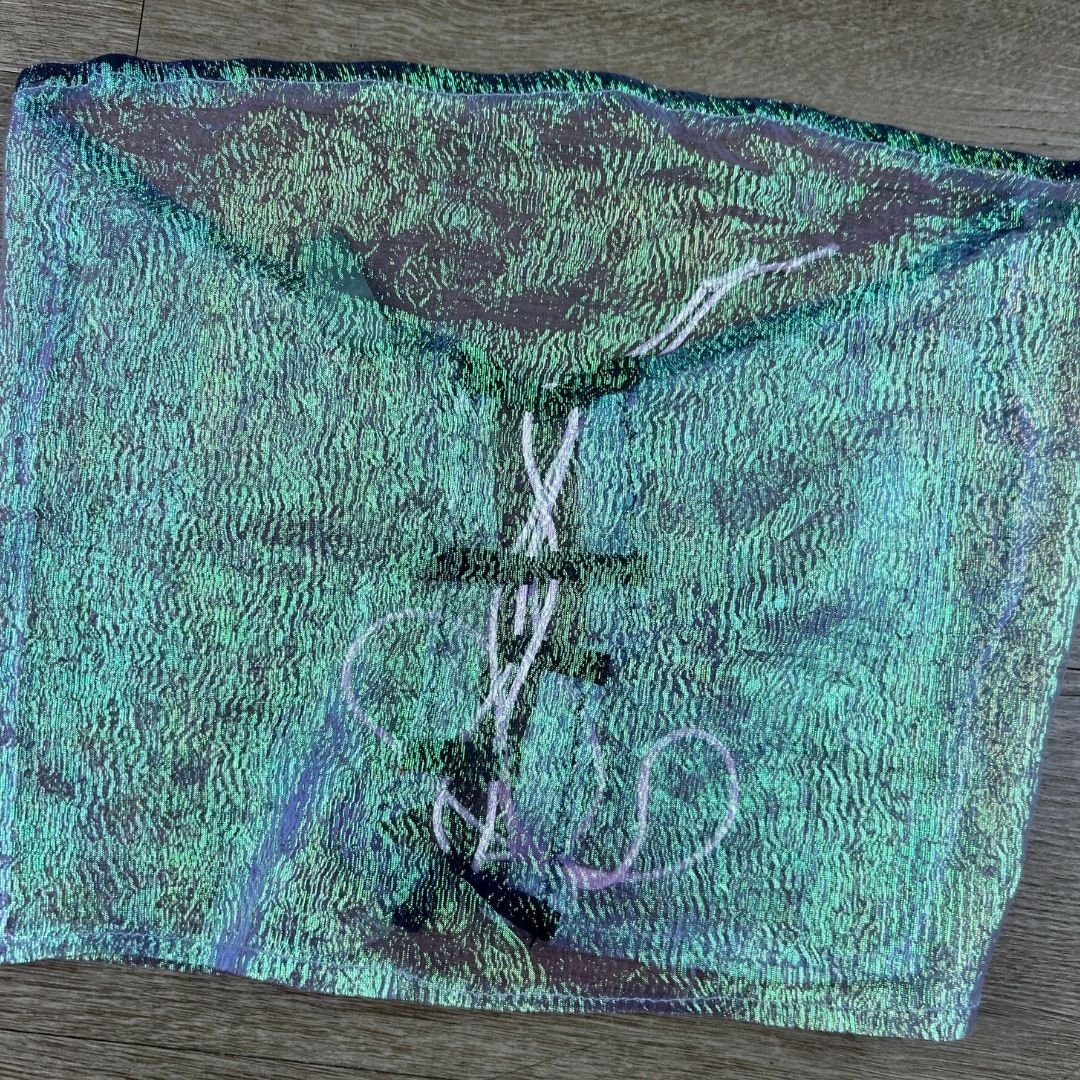 Sheer Iridescent Lace - Up Tube Top – Handmade & One - of - a - Kind - The Modern Alien