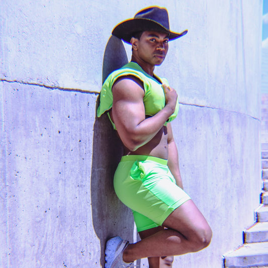 Slime Puffer Vest & Shorts Set – NYFW 2024 Exclusive - The Modern Alien