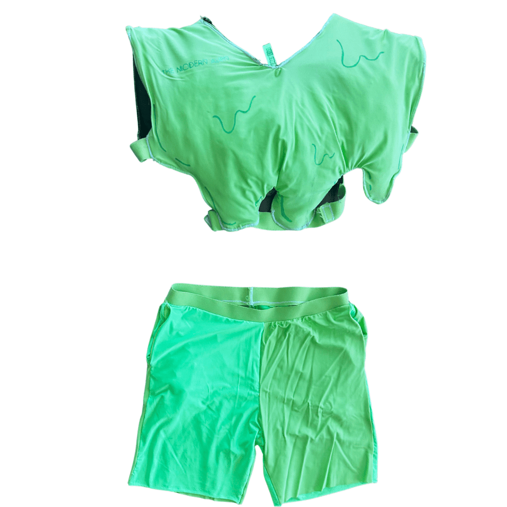 Slime Puffer Vest & Shorts Set – NYFW 2024 Exclusive - The Modern Alien