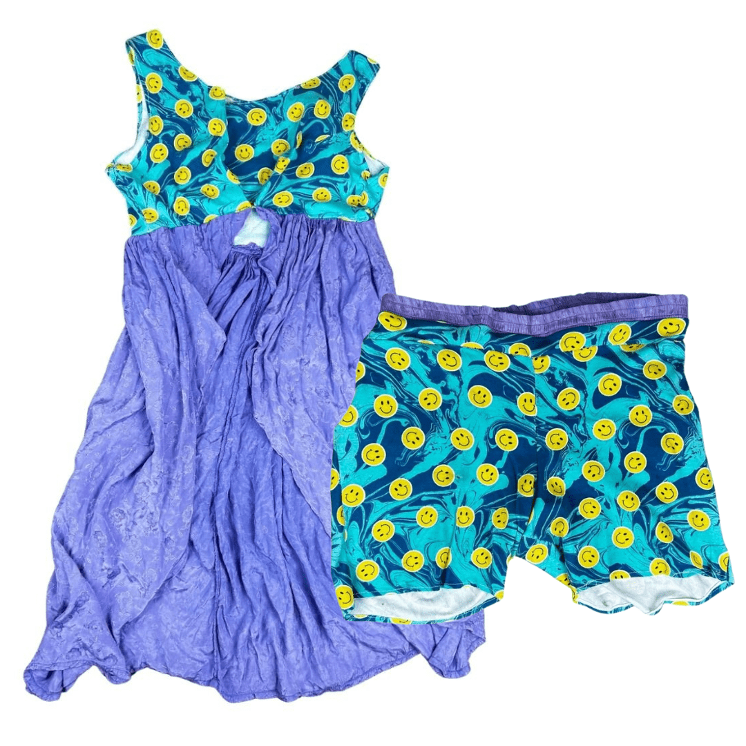 Smiley Patchwork Dress – Handmade & Upcycled - The Modern Alien