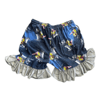 Space Sponge Crop Top & Ruffle Shorts Set – Handmade from Upcycled Pajamas - The Modern Alien
