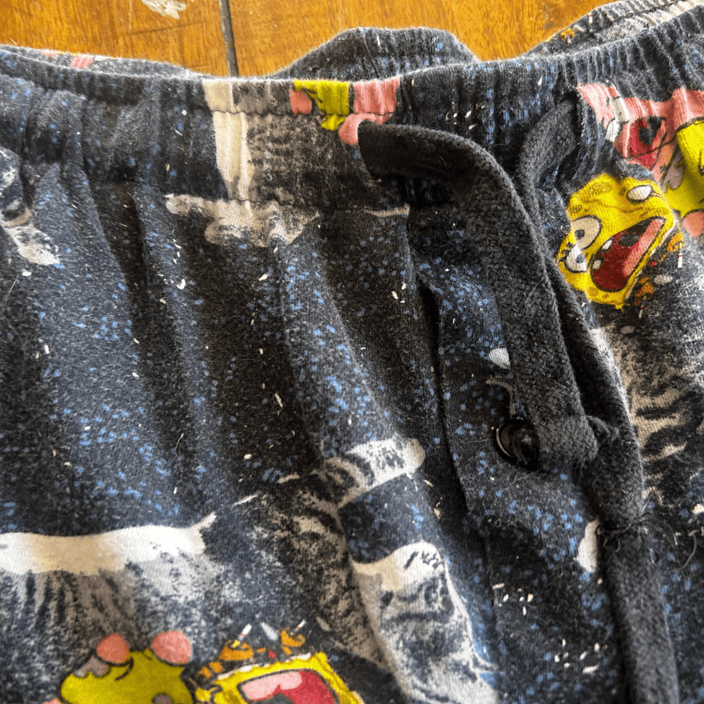 Space Sponge Crop Top & Ruffle Shorts Set – Handmade from Upcycled Pajamas - The Modern Alien