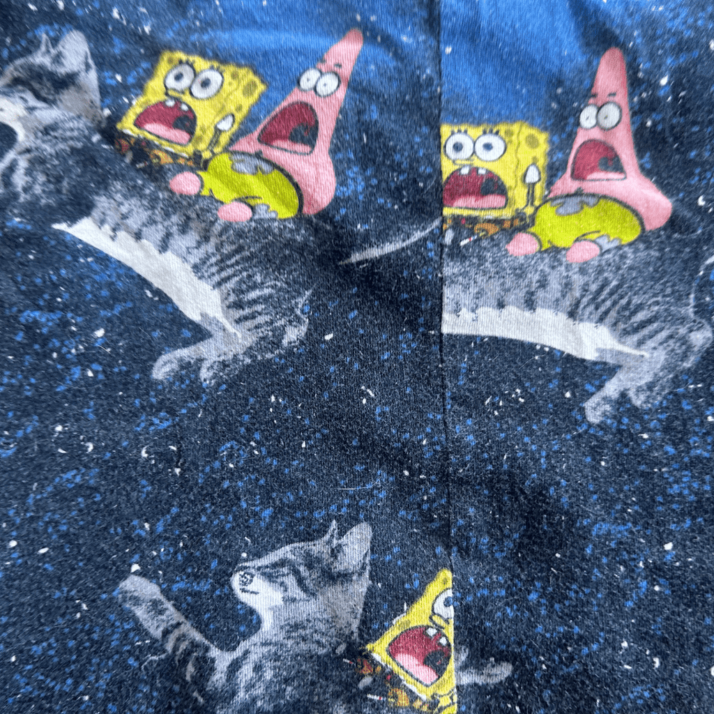 Space Sponge Crop Top & Ruffle Shorts Set – Handmade from Upcycled Pajamas - The Modern Alien