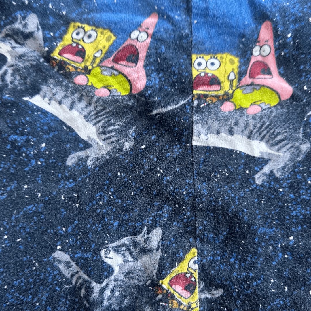 Space Sponge Crop Top & Ruffle Shorts Set – Handmade from Upcycled Pajamas - The Modern Alien