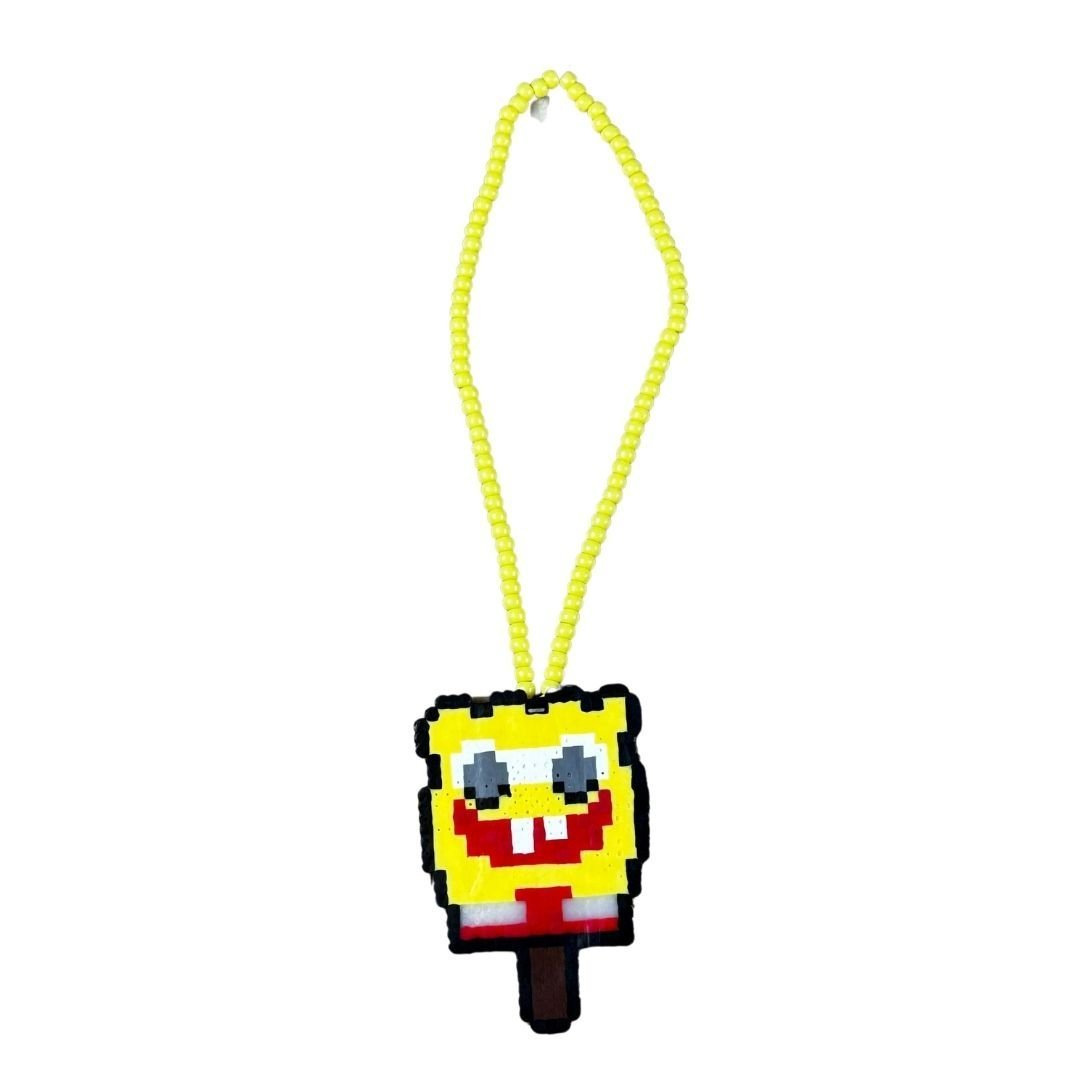 Spongebob Popsicle Perler Necklace – Handmade & Nostalgic AF